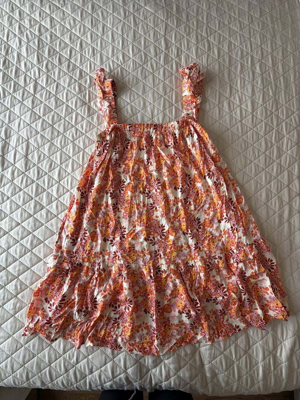 Lush Women's Floral Print Tiered Sleeveless Sundress